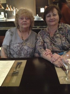 Vicki Hinze and Debra Webb at one of the dinners