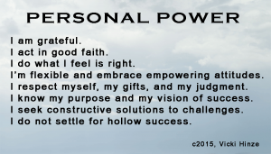 Vicki Hinze, Personal Power
