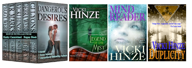 VICKI Hinze, Dangerous Desires, Legend of the Mist, Mind Reader, Duplicity