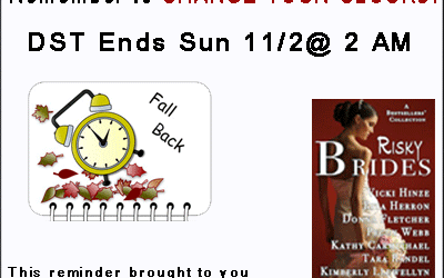 Don’t Forget–DST Ends Tonight!