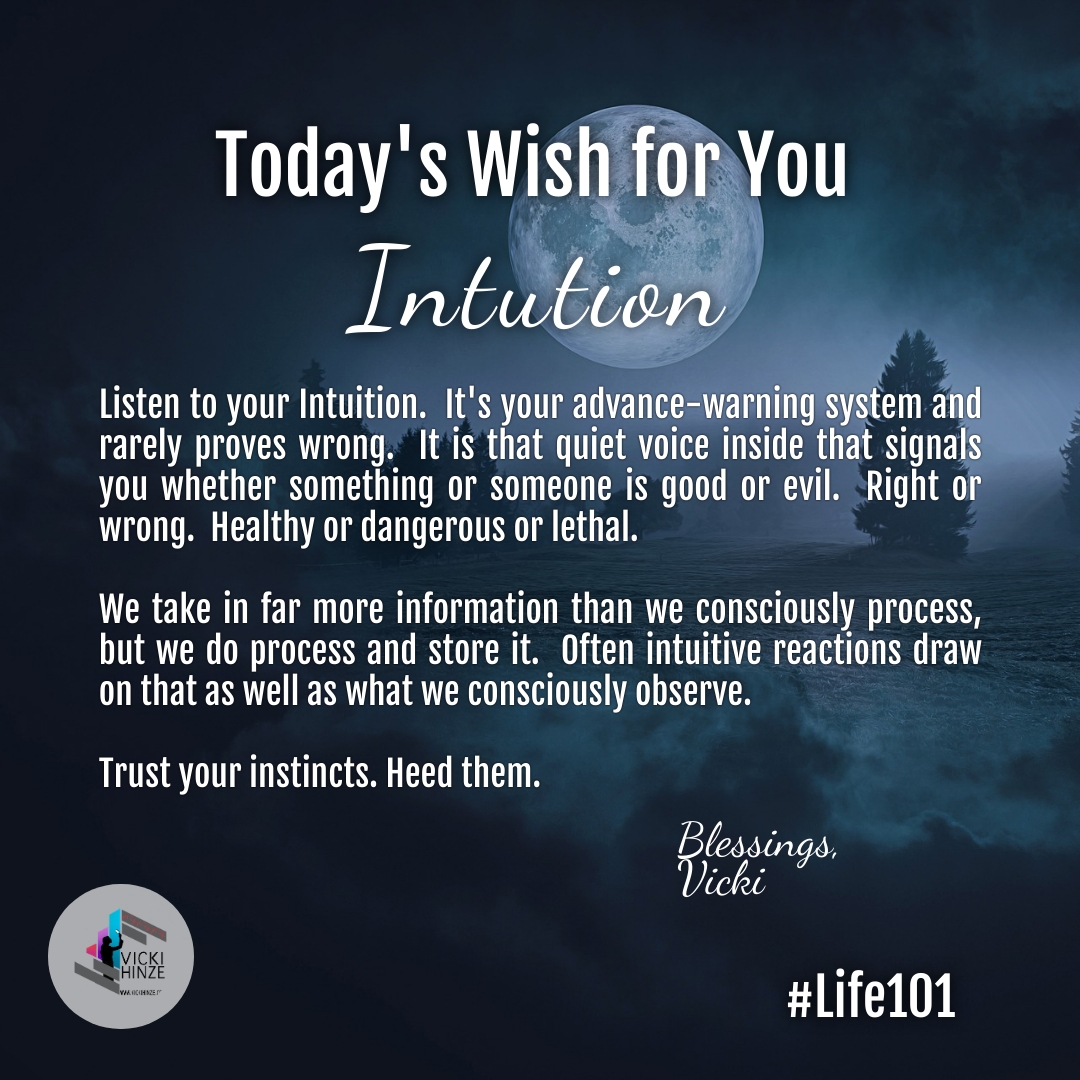 Intuition, Today's Wishes, Vicki Hinze