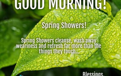 Good Morning:  Spring Showers!