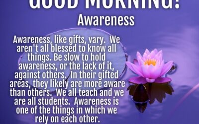Morning Wish: Awareness