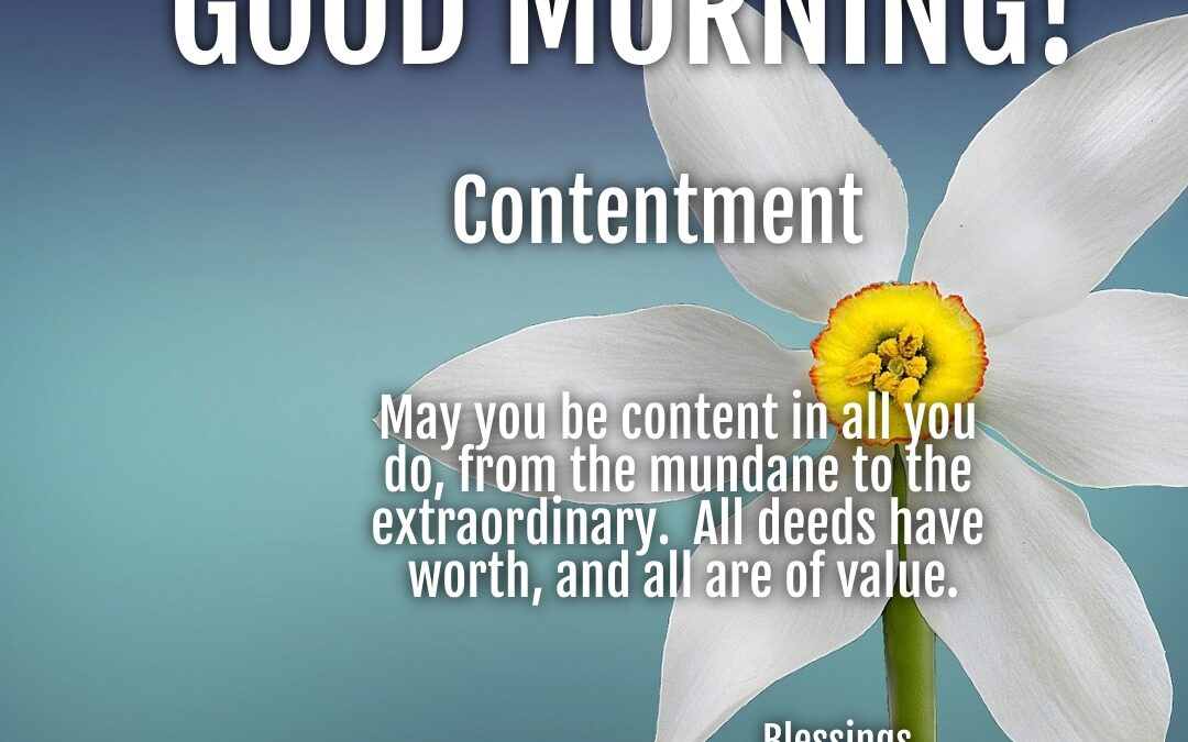 Morning Wish: Contentment