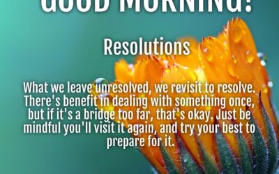 Morning Wishes: Resolutions